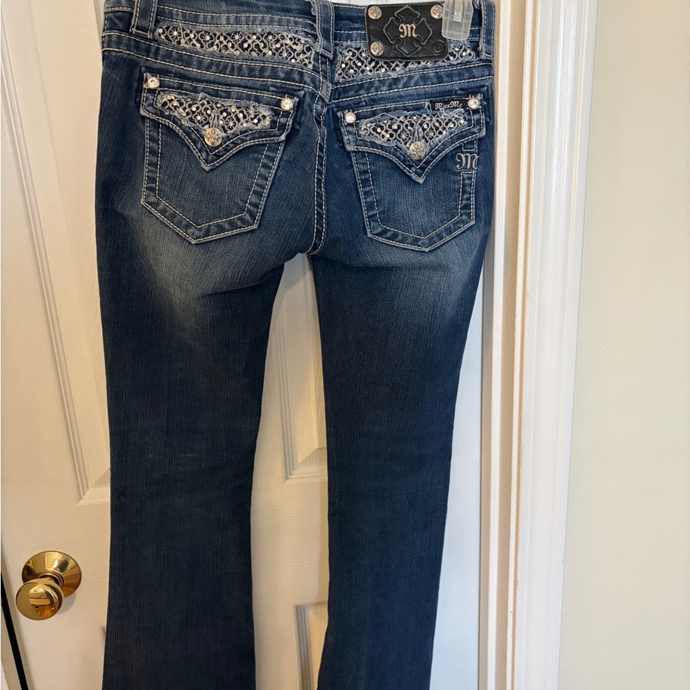 Miss Me Women's Boot Cut Jeans - Medium Wash Blue - Picture 6 of 8
